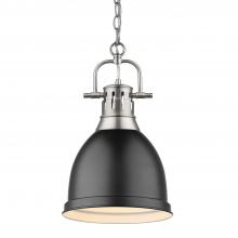  3602-S PW-BLK - Small Pendant with Chain